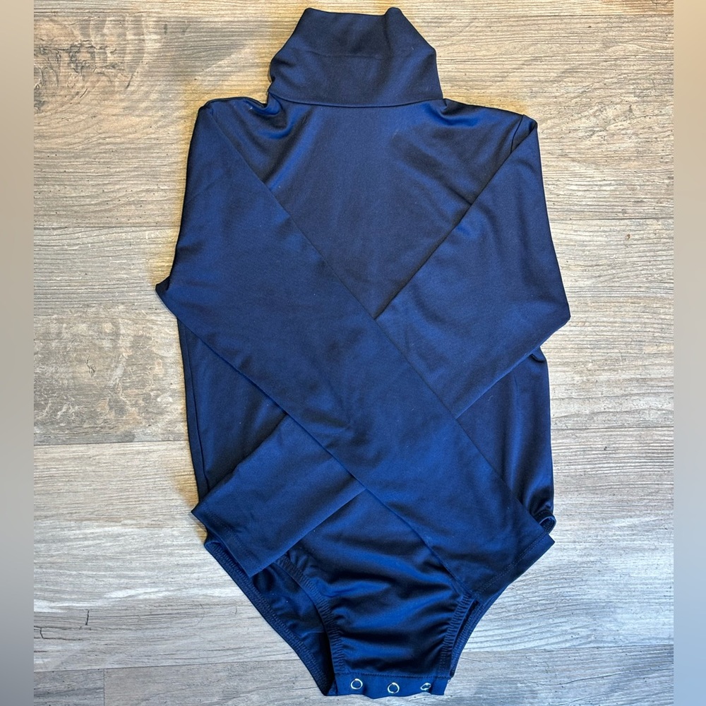 Navy Blue Turtleneck Bodysuit